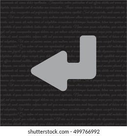 Web line icon. Arrow down -  left