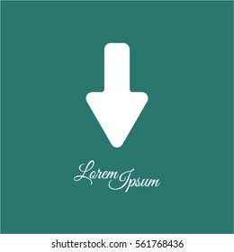 Web line icon. Arrow down