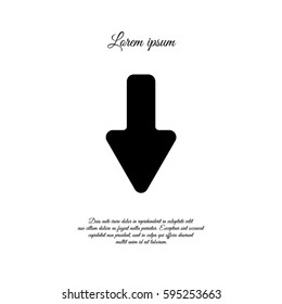 Web line icon. Arrow down