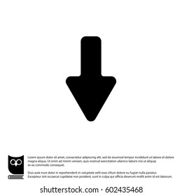 Web line icon. Arrow down