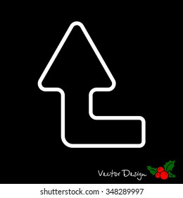 Web line icon. Arrow left-up