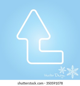 Web line icon. Arrow left-up