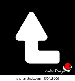 Web line icon. Arrow left-up