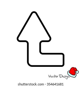 Web line icon. Arrow left-up