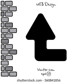 Web line icon. Arrow left-up