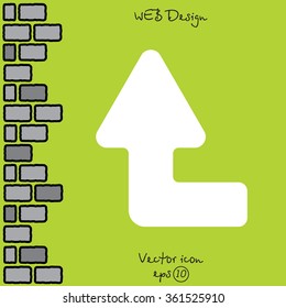 Web line icon. Arrow left-up