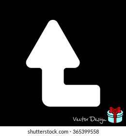 Web line icon. Arrow left-up