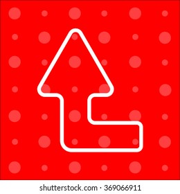 Web line icon. Arrow left-up