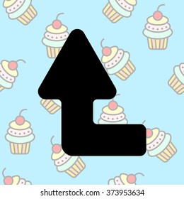 Web line icon. Arrow left-up