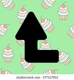 Web line icon. Arrow left-up