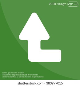 Web line icon. Arrow left-up