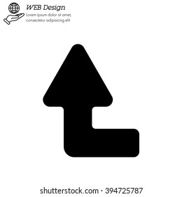 Web line icon. Arrow left-up