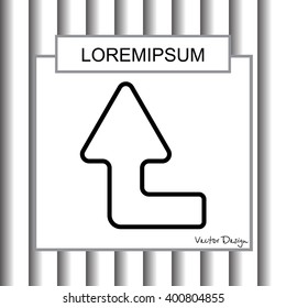 Web line icon. Arrow left-up