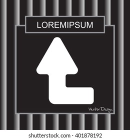 Web line icon. Arrow left-up