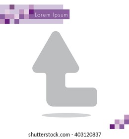 Web line icon. Arrow left-up