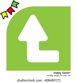 Web line icon. Arrow left-up