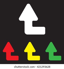 Web line icon. Arrow left-up