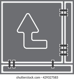 Web line icon. Arrow left-up