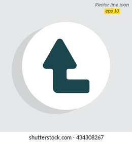 Web line icon. Arrow left-up