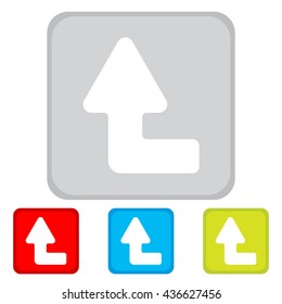 Web line icon. Arrow left-up