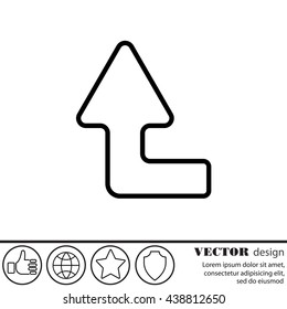 Web line icon. Arrow left-up