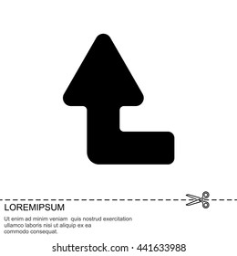 Web line icon. Arrow left-up