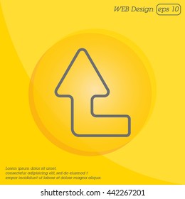 Web line icon. Arrow left-up