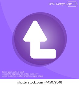 Web line icon. Arrow left-up