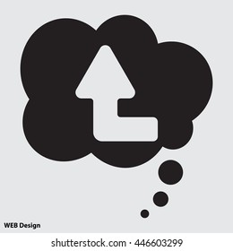 Web line icon. Arrow left-up