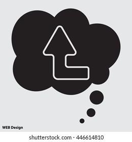 Web line icon. Arrow left-up