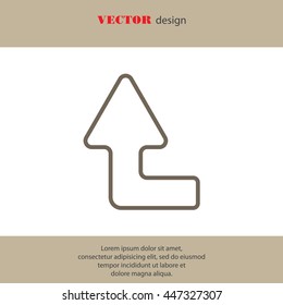 Web line icon. Arrow left-up