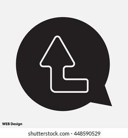 Web line icon. Arrow left-up