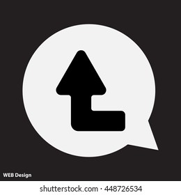 Web line icon. Arrow left-up