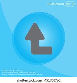 Web line icon. Arrow left-up