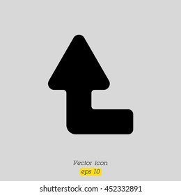 Web line icon. Arrow left-up
