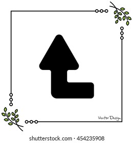 Web line icon. Arrow left-up