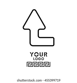 Web line icon. Arrow left-up