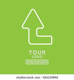 Web line icon. Arrow left-up