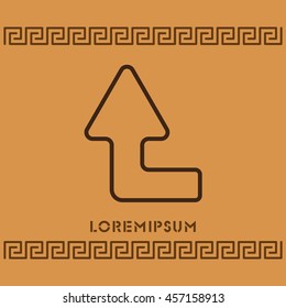 Web line icon. Arrow left-up