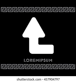 Web line icon. Arrow left-up