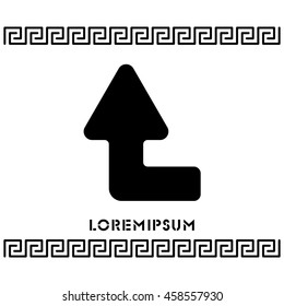 Web line icon. Arrow left-up