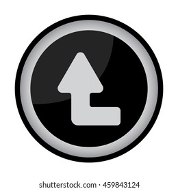 Web line icon. Arrow left-up