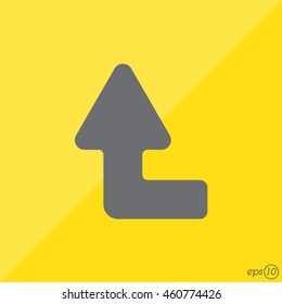 Web line icon. Arrow left-up