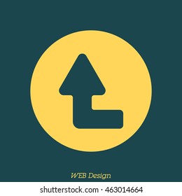 Web line icon. Arrow left-up
