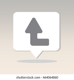 Web line icon. Arrow left-up