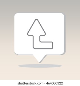 Web line icon. Arrow left-up