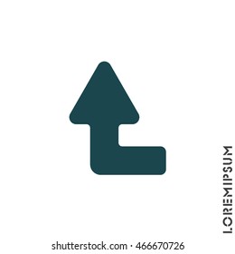 Web line icon. Arrow left-up