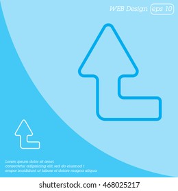 Web line icon. Arrow left-up