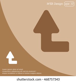 Web line icon. Arrow left-up