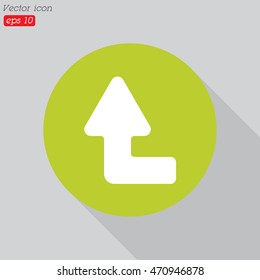 Web line icon. Arrow left-up